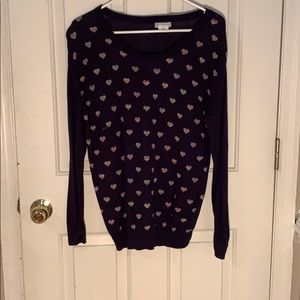 Heart patterned sweater
